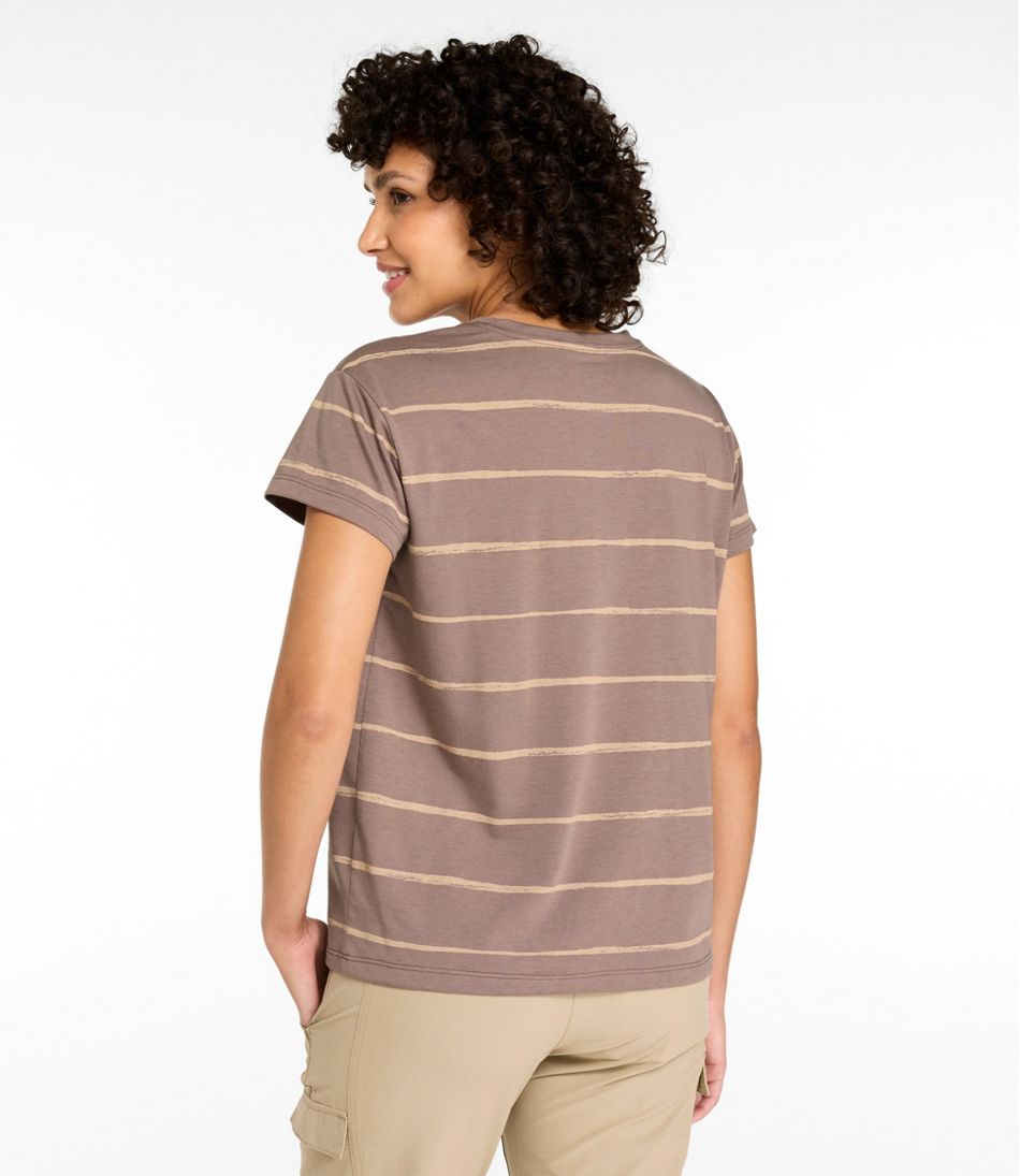 Women's Mountainside Crewneck Tee, Short-Sleeve Stripe | L.L.Bean