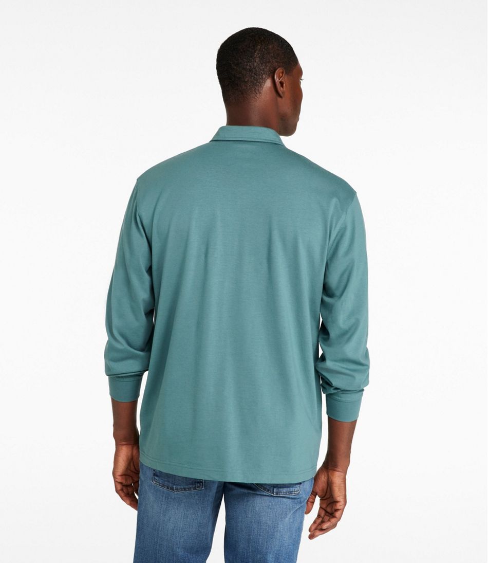 Men's Carefree Unshrinkable Polo, Long-Sleeve, Without Pocket | L.L.Bean