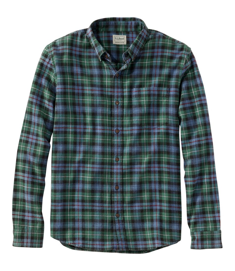Men's Sunwashed Twill Shirt, Slightly Fitted Untucked Fit | L.L.Bean