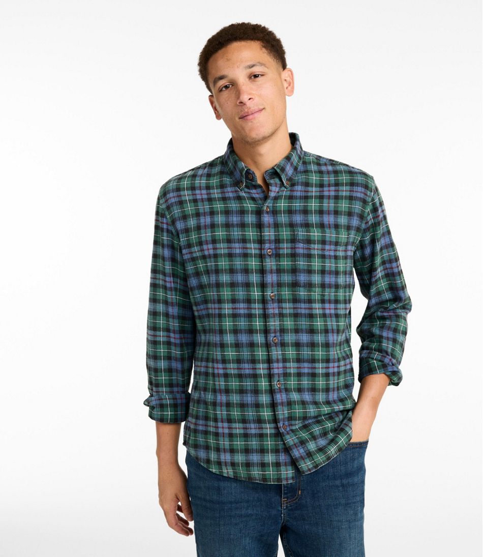 Men's Sunwashed Twill Shirt, Slightly Fitted Untucked Fit | L.L.Bean