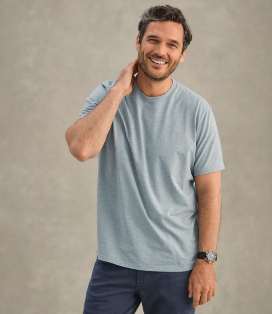 Men's Comfort Stretch Performance® Pima Tee, Short-Sleeve Without Pocket | L.L.Bean