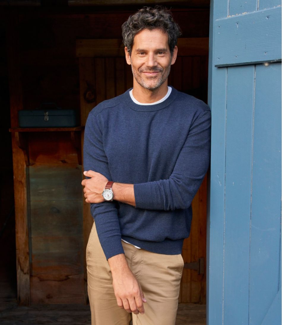 Men's All Seasons Cotton Blend Sweater, Crewneck | L.L.Bean