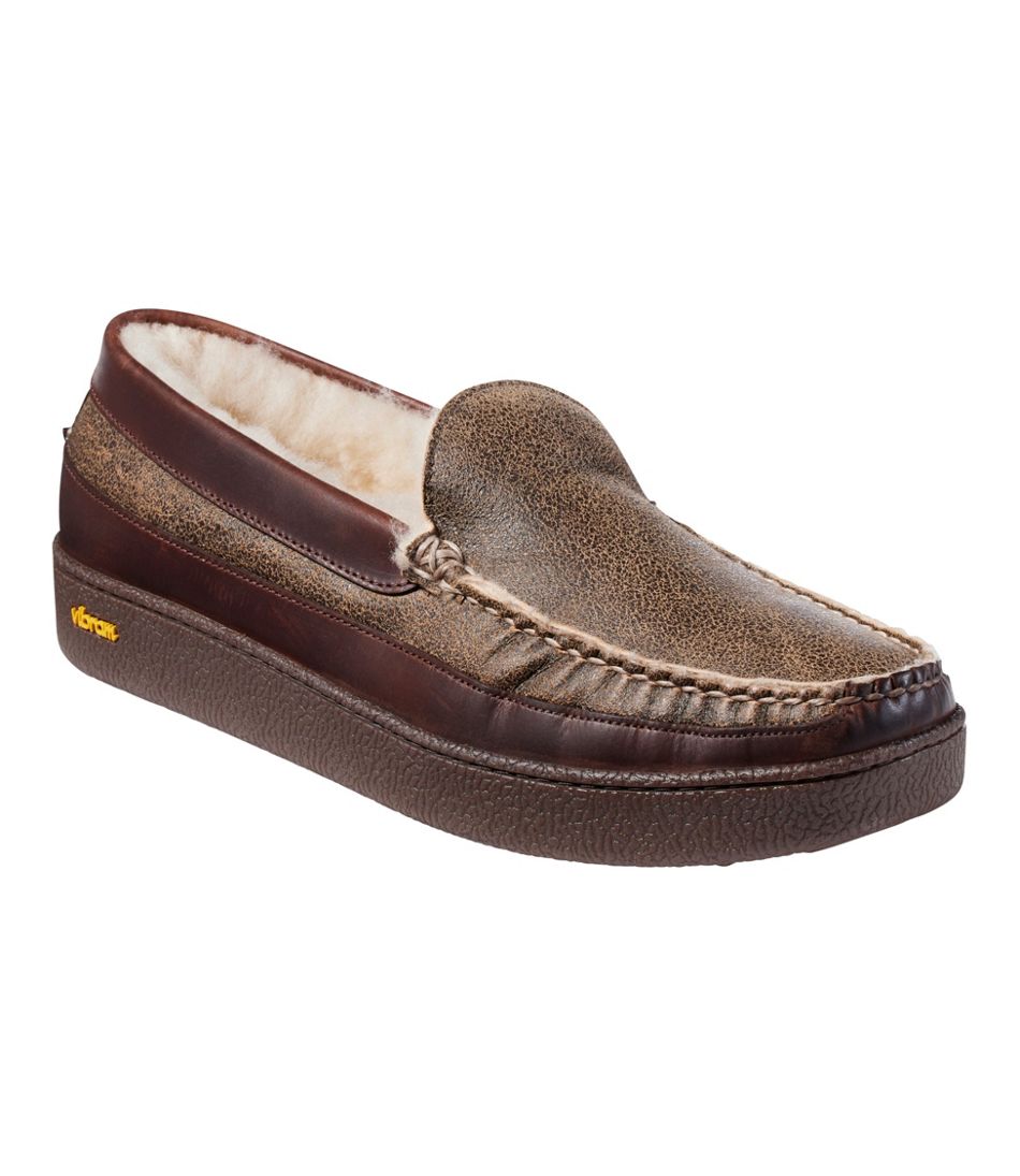 Men's Lodge Moc Vibram® Slippers, Shearling | L.L.Bean