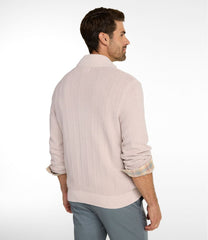 Men's Sunwashed Textured Cotton Sweater, Herringbone 1/4 Zip | L.L.Bean