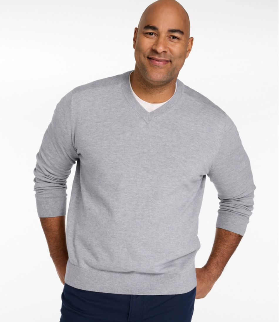 Men's All Seasons Cotton Blend Sweater, V-Neck | L.L.Bean