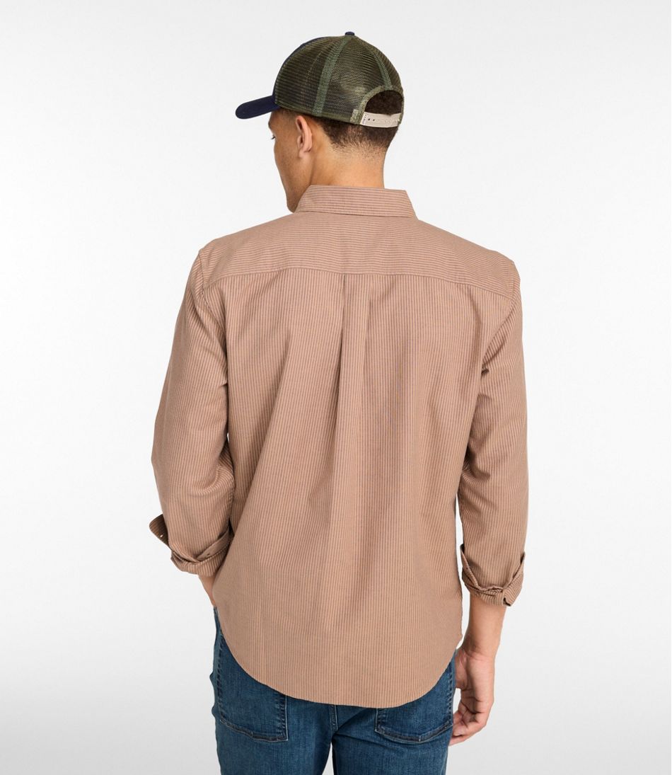 Men's Sunwashed Oxford Shirt, Slightly Fitted Untucked Fit, Stripe | L.L.Bean