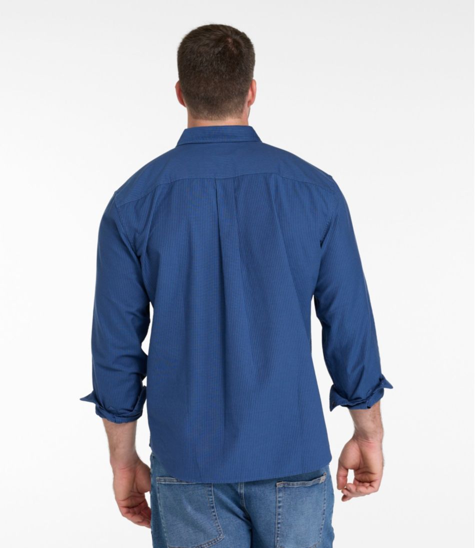 Men's Sunwashed Oxford Shirt, Slightly Fitted Untucked Fit, Stripe | L.L.Bean