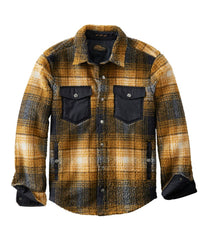 Men's Signature Mixed Media Fleece Shirt Jacket, Plaid | L.L.Bean