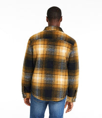 Men's Signature Mixed Media Fleece Shirt Jacket, Plaid | L.L.Bean