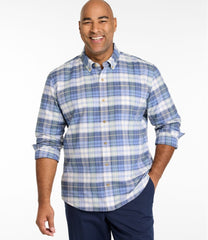 Men's Sunwashed Oxford Shirt, Slightly Fitted Untucked Fit, Plaid | L.L.Bean