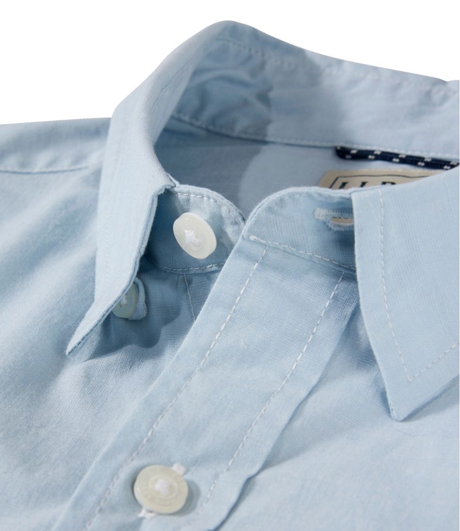 Men's Comfort Stretch Performance® Chambray Shirt, Long-Sleeve, Slightly Fitted Untucked Fit | L.L.Bean