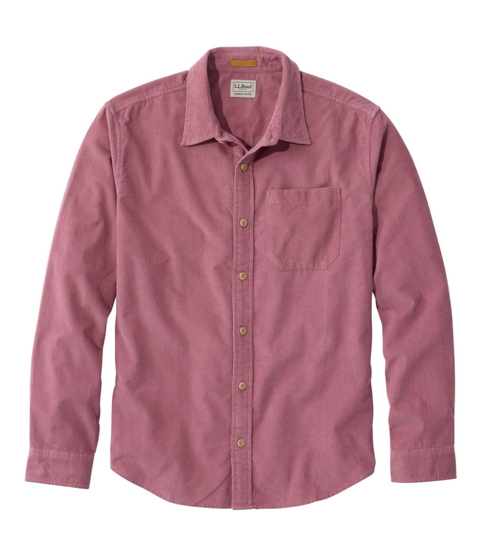 Men's Sunwashed Corduroy Shirt, Slightly Fitted Untucked Fit | L.L.Bean