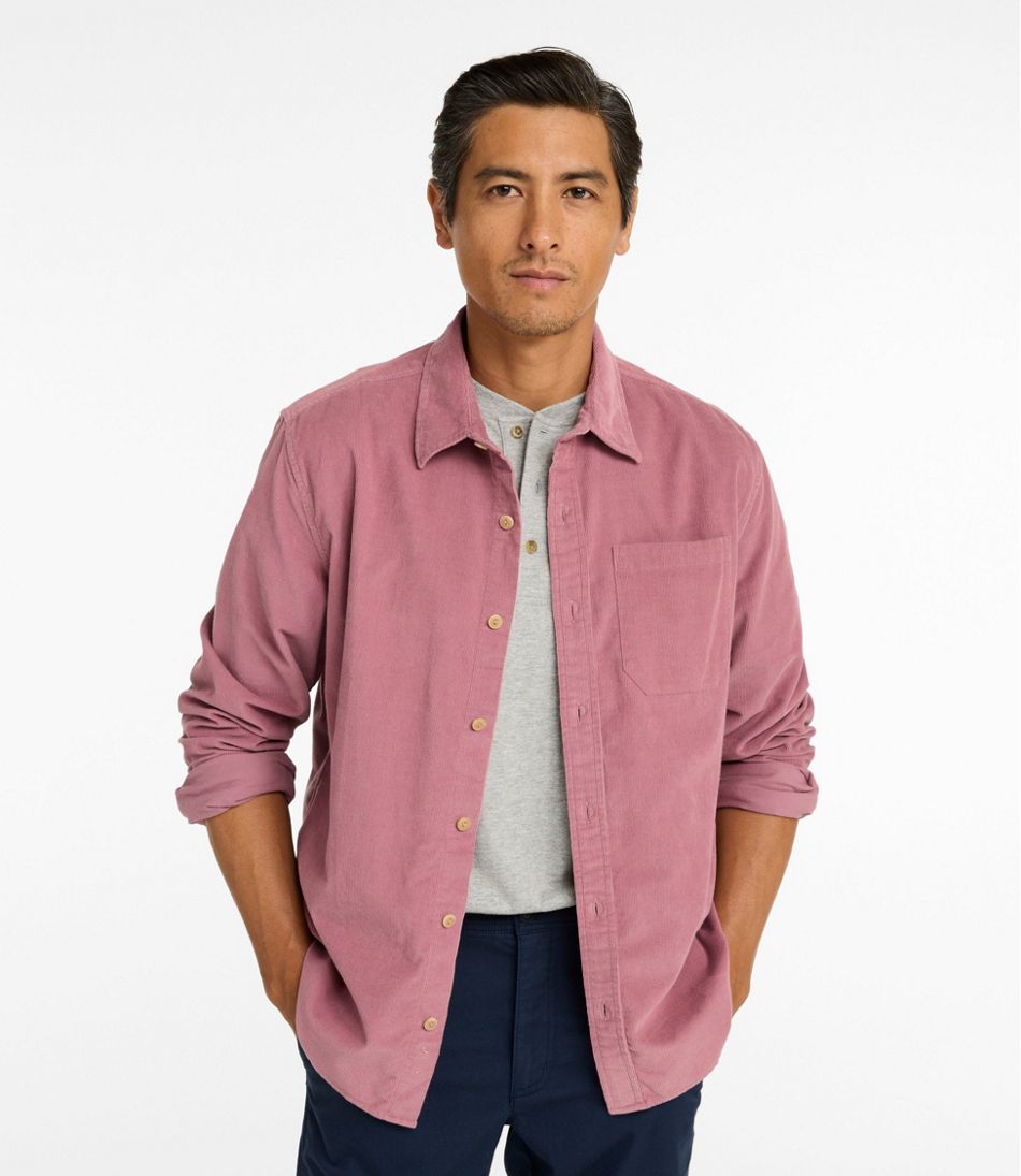 Men's Sunwashed Corduroy Shirt, Slightly Fitted Untucked Fit | L.L.Bean