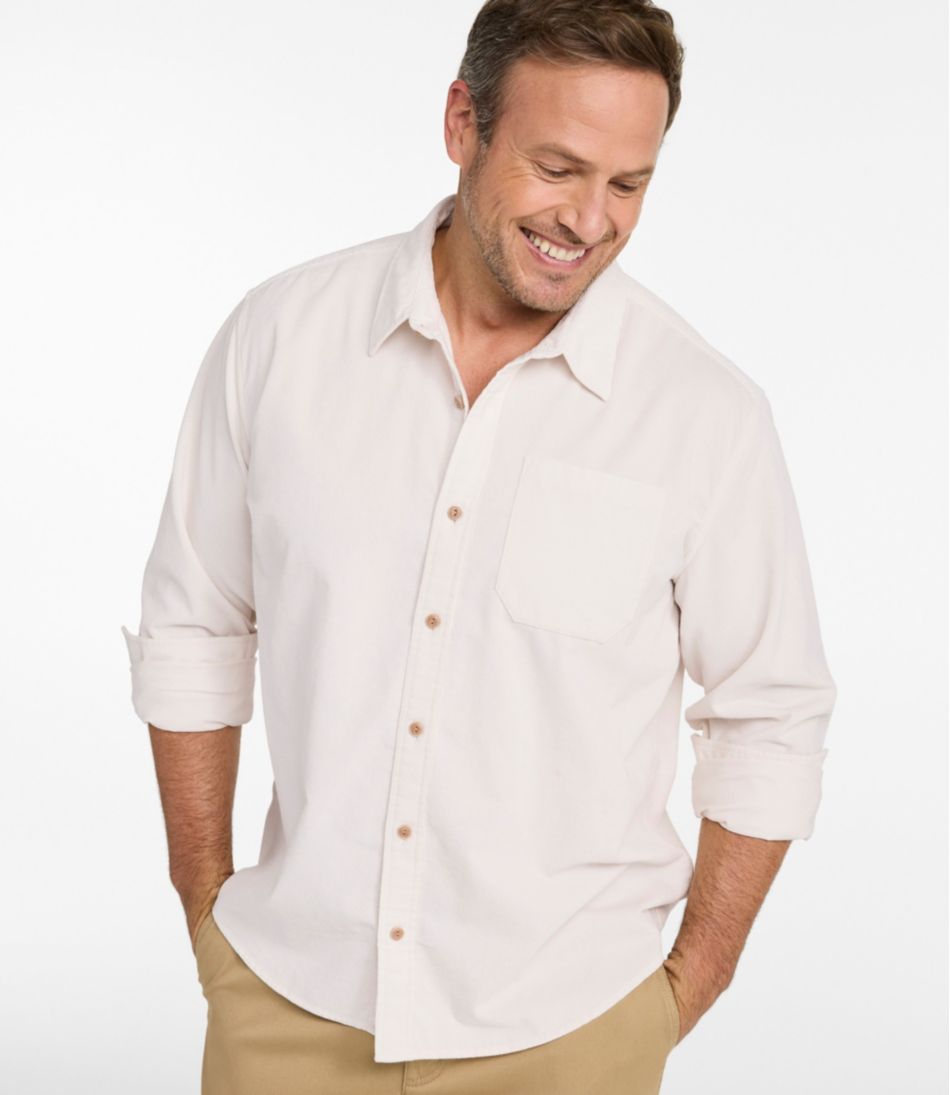 Men's Sunwashed Corduroy Shirt, Slightly Fitted Untucked Fit | L.L.Bean