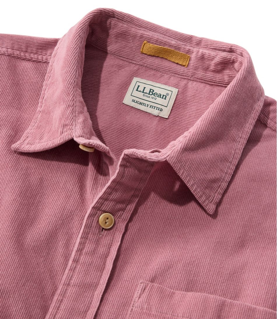 Men's Sunwashed Corduroy Shirt, Slightly Fitted Untucked Fit | L.L.Bean