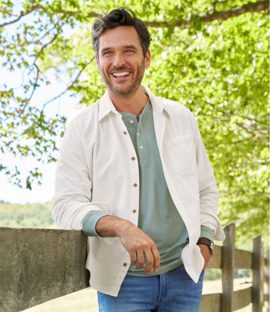 Men's Sunwashed Corduroy Shirt, Slightly Fitted Untucked Fit | L.L.Bean