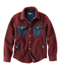 Men's Signature Mixed Media Fleece Shirt Jacket | L.L.Bean