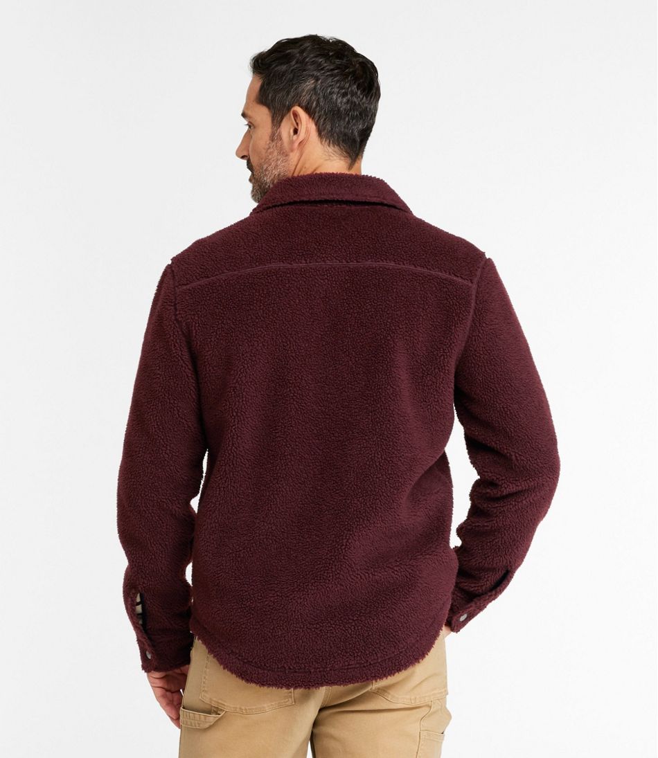 Men's Signature Mixed Media Fleece Shirt Jacket | L.L.Bean