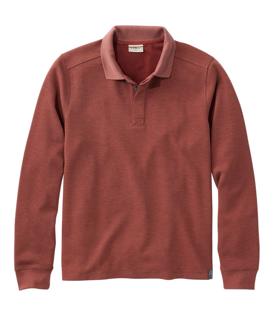 Men's Mountainside Micro Waffle Polo, Long-Sleeve | L.L.Bean