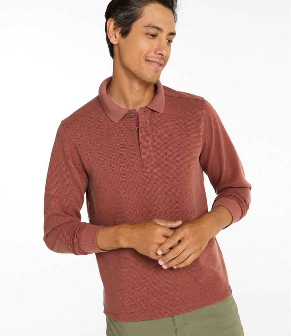 Men's Mountainside Micro Waffle Polo, Long-Sleeve | L.L.Bean