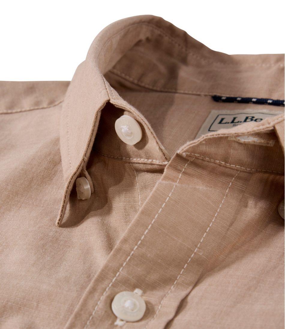 Men's Comfort Stretch Performance® Chambray Shirt, Short-Sleeve, Slightly Fitted Untucked Fit | L.L.Bean
