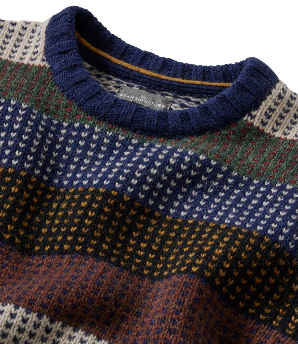 Men's Signature 1980 Matinicus Rock Sweater, Crewneck, Stripe | L.L.Bean