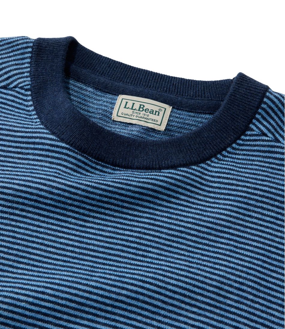 Men's All Seasons Cotton Blend Sweater, Crewneck, Stripe | L.L.Bean