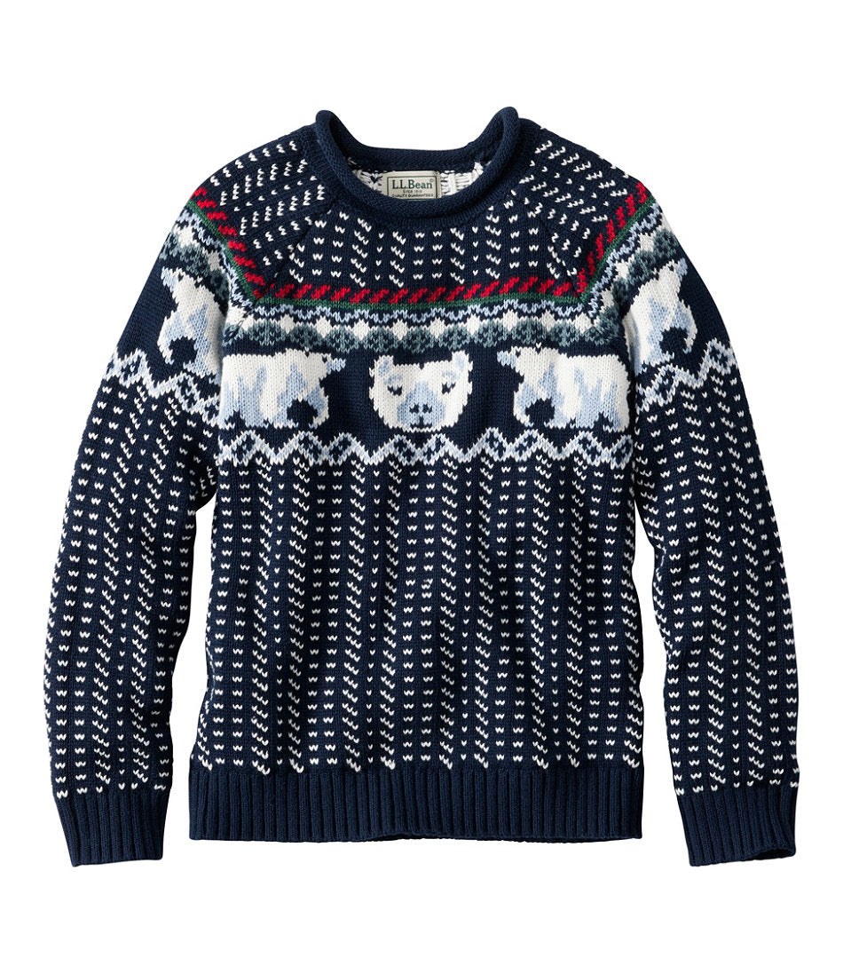 Classic Navy Polar Fairisle,Small 8