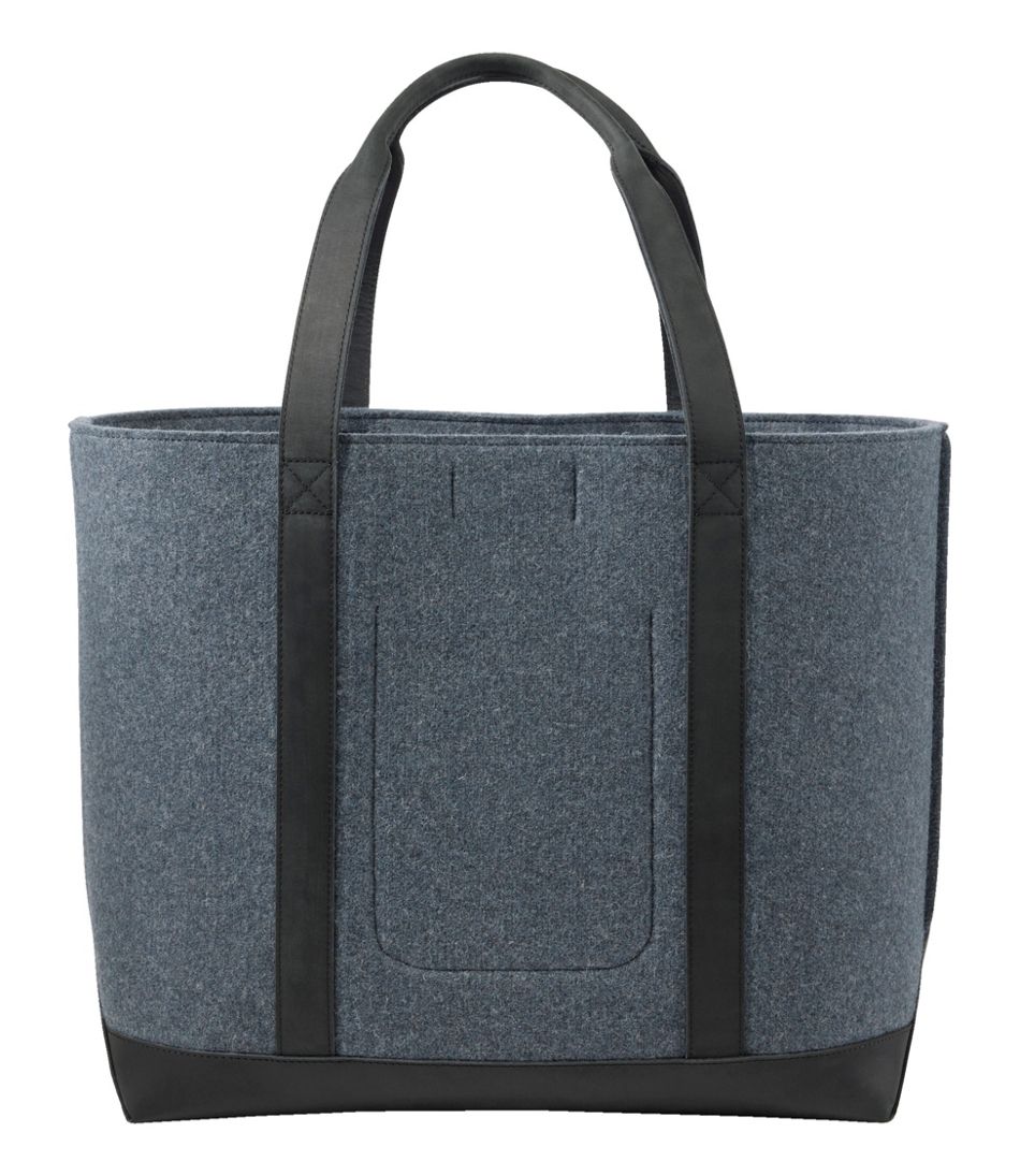 Leather-Trim Wool Tote | L.L.Bean