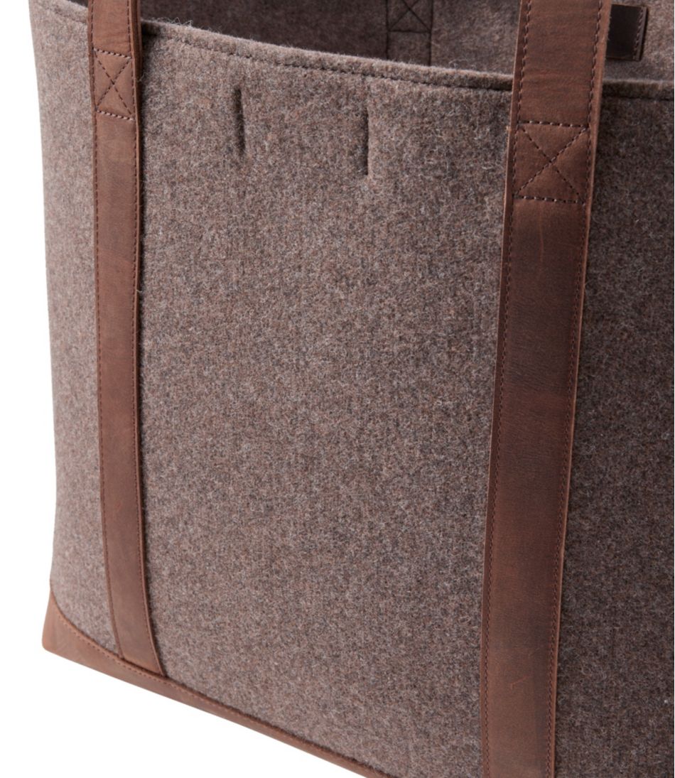 Leather-Trim Wool Tote | L.L.Bean