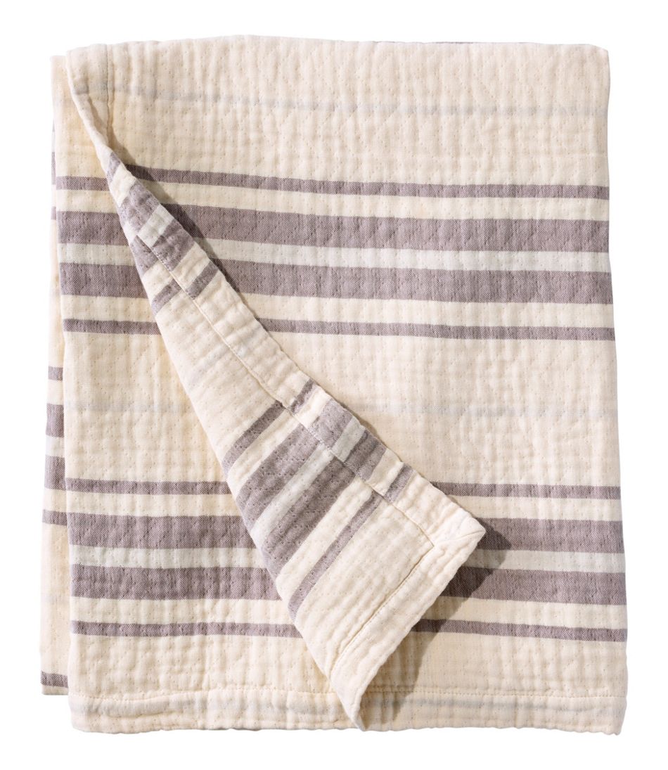 Lightweight Cotton Gauze Throw, Stripe | L.L.Bean
