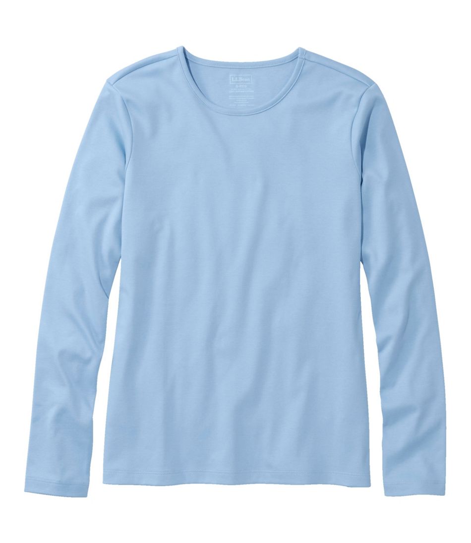 Women's Pima Cotton Tee, Long-Sleeve Crewneck | L.L.Bean