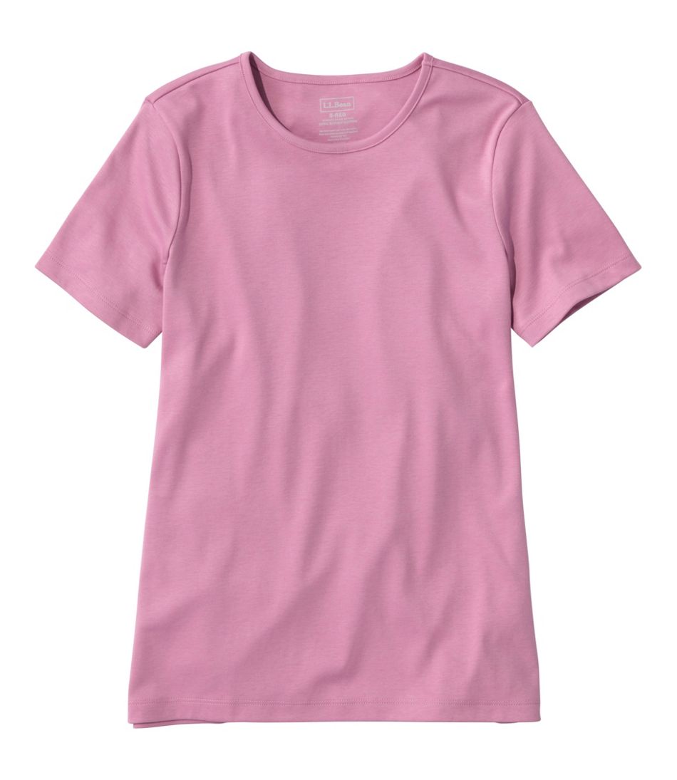 Women's Pima Cotton Tee, Short-Sleeve Crewneck | L.L.Bean