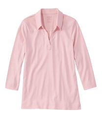 Women's Pima Cotton Tee, Three-Quarter-Sleeve Polo | L.L.Bean