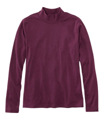 Women's Pima Cotton Tee, Long-Sleeve Mockneck | L.L.Bean