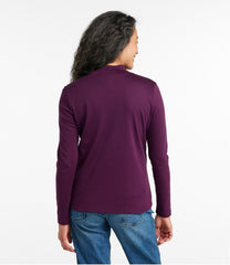 Women's Pima Cotton Tee, Long-Sleeve Mockneck | L.L.Bean