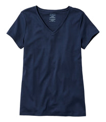 Women's Pima Cotton Shaped V-Neck, Short-Sleeve | L.L.Bean