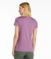 Women's Pima Cotton Shaped V-Neck, Short-Sleeve | L.L.Bean