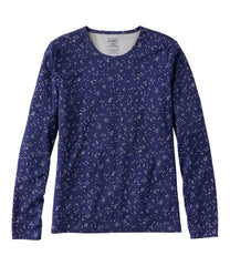 Women's Pima Cotton Tee, Long-Sleeve Crewneck Print | L.L.Bean