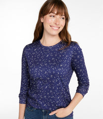 Women's Pima Cotton Tee, Long-Sleeve Crewneck Print | L.L.Bean