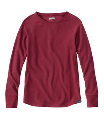 Women's Unshrinkable Mini-Waffle Tee, Long-Sleeve Crewneck | L.L.Bean