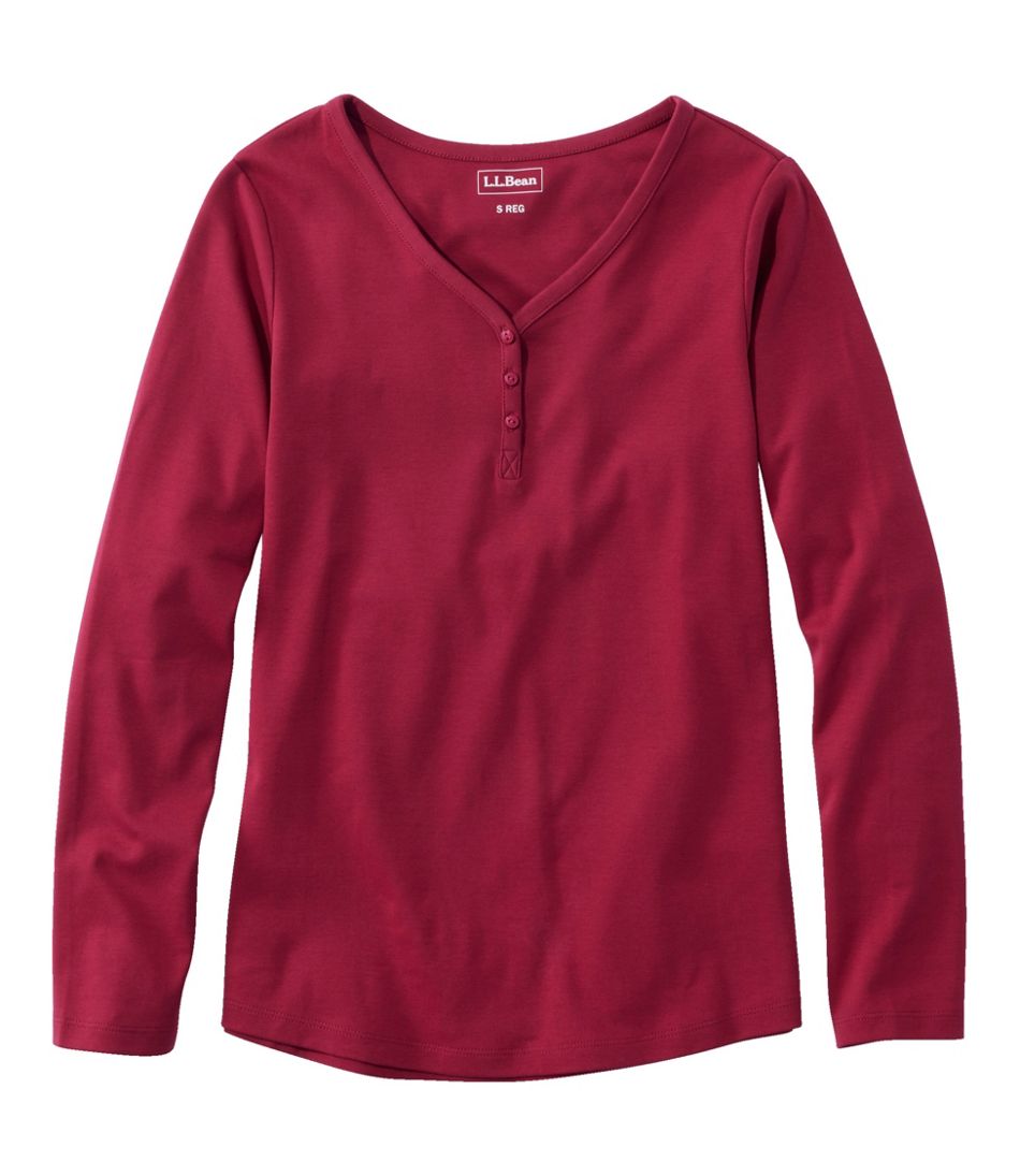 Women's V-Neck Henley, Long-Sleeve | L.L.Bean