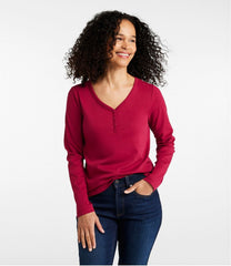 Women's V-Neck Henley, Long-Sleeve | L.L.Bean