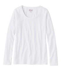 Women's Soft Stretch Supima-Blend Tee, Scoopneck Long-Sleeve | L.L.Bean