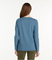Women's Soft Stretch Supima-Blend Tee, Scoopneck Long-Sleeve | L.L.Bean