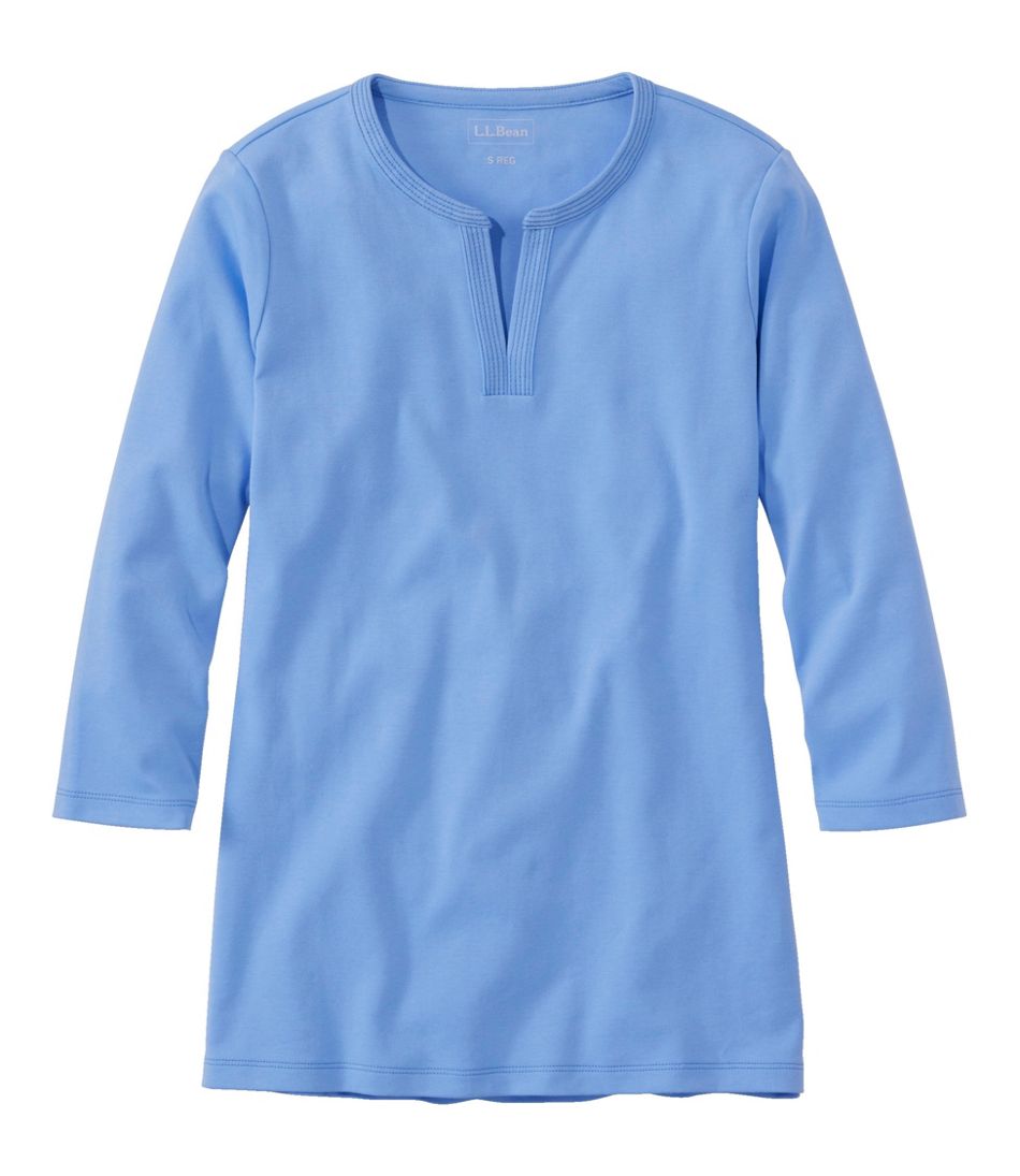 Women's Tee, Three-Quarter-Sleeve Splitneck Tunic | L.L.Bean