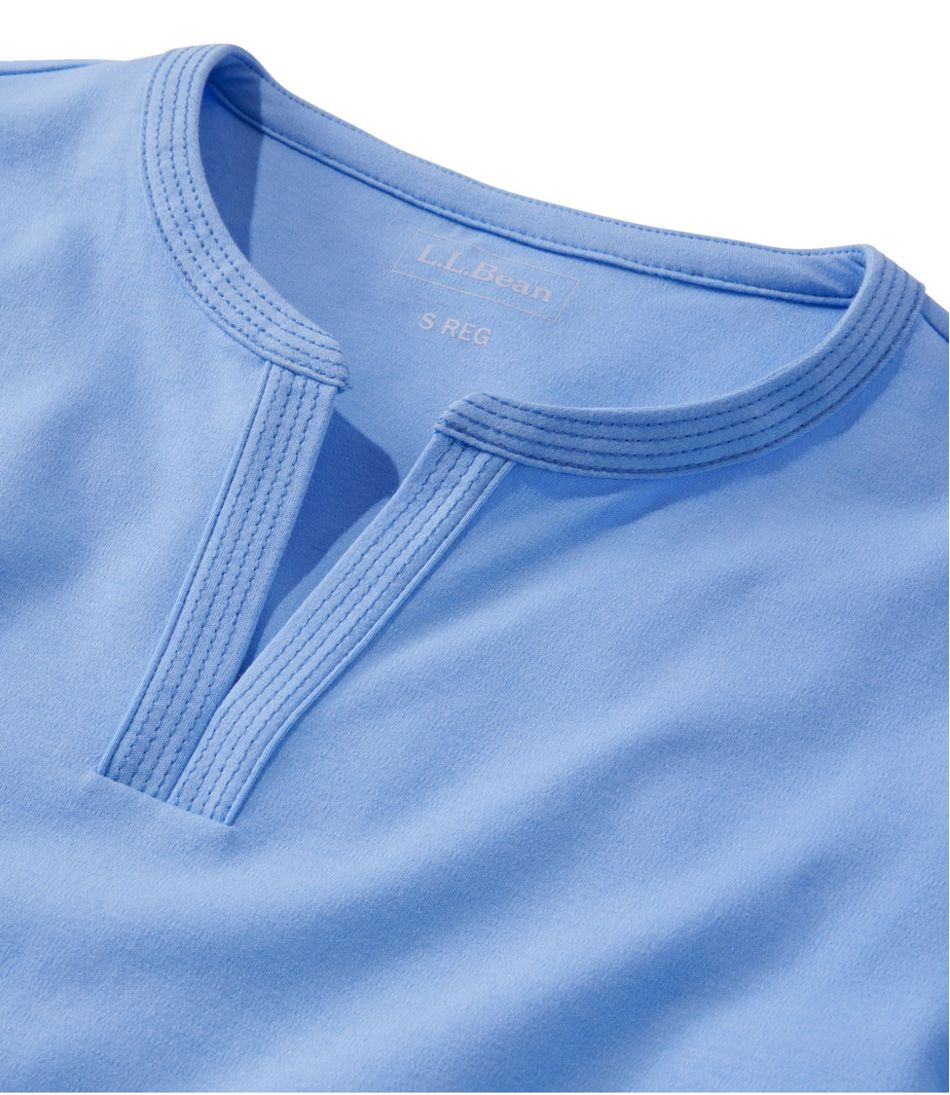 Women's Tee, Three-Quarter-Sleeve Splitneck Tunic | L.L.Bean