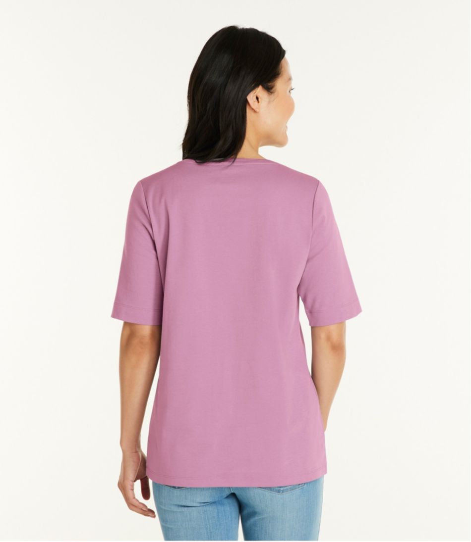 Women's Jewelneck Tee, Elbow-Sleeve | L.L.Bean