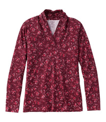 Women's Pima Cotton Tee, Shawl Long-Sleeve Print | L.L.Bean