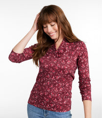 Women's Pima Cotton Tee, Shawl Long-Sleeve Print | L.L.Bean